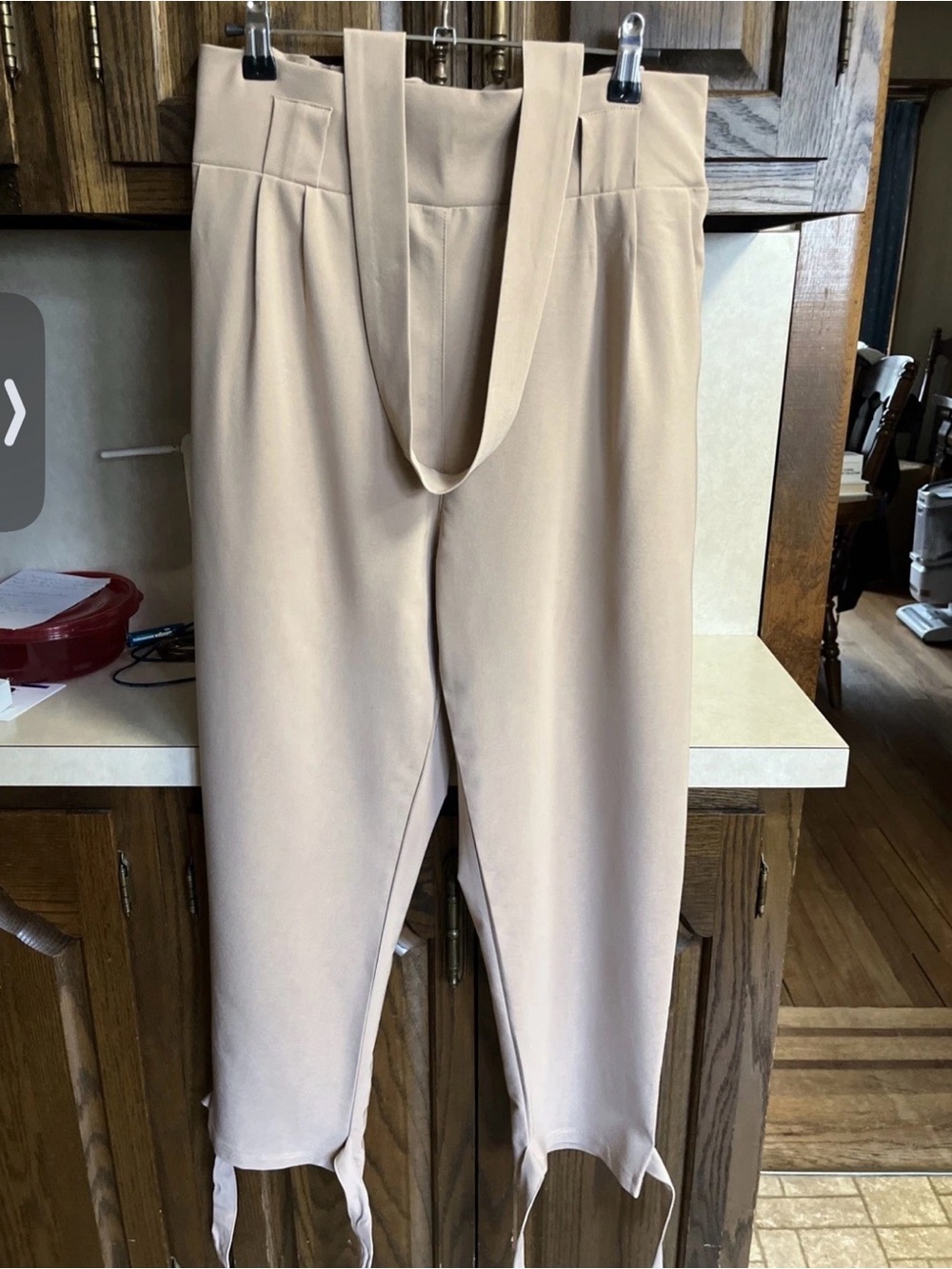 GRACE KARIN Women's High Waist Pencil Cropped Paperbag Dress Pants Size LARGE